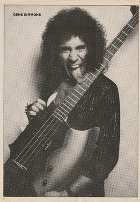 Gene Simmons Kiss teen magazine pinup clipping Metallix modeling photo shoot pix