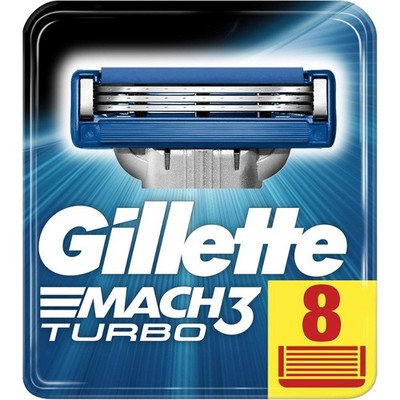 Gillette Mach3 Turbo 8-Klingen-Nachfüllpackung für Gillette Rasierer