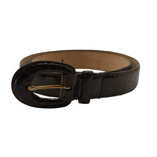 Bespoke Brown Genuine American Alligator Womens USA Made Belt Size L NWOT