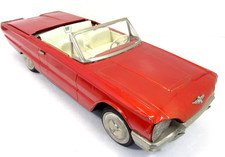 Ichiko 1964 Ford Thunderbird T-Bird Tin Toy Sports Car Convertible Working Roof