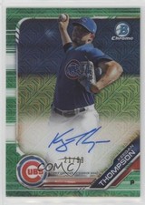 2019 Bowman Mega Box Chrome Mojo Green Refractor 21/99 Keegan Thompson Auto 0nr3