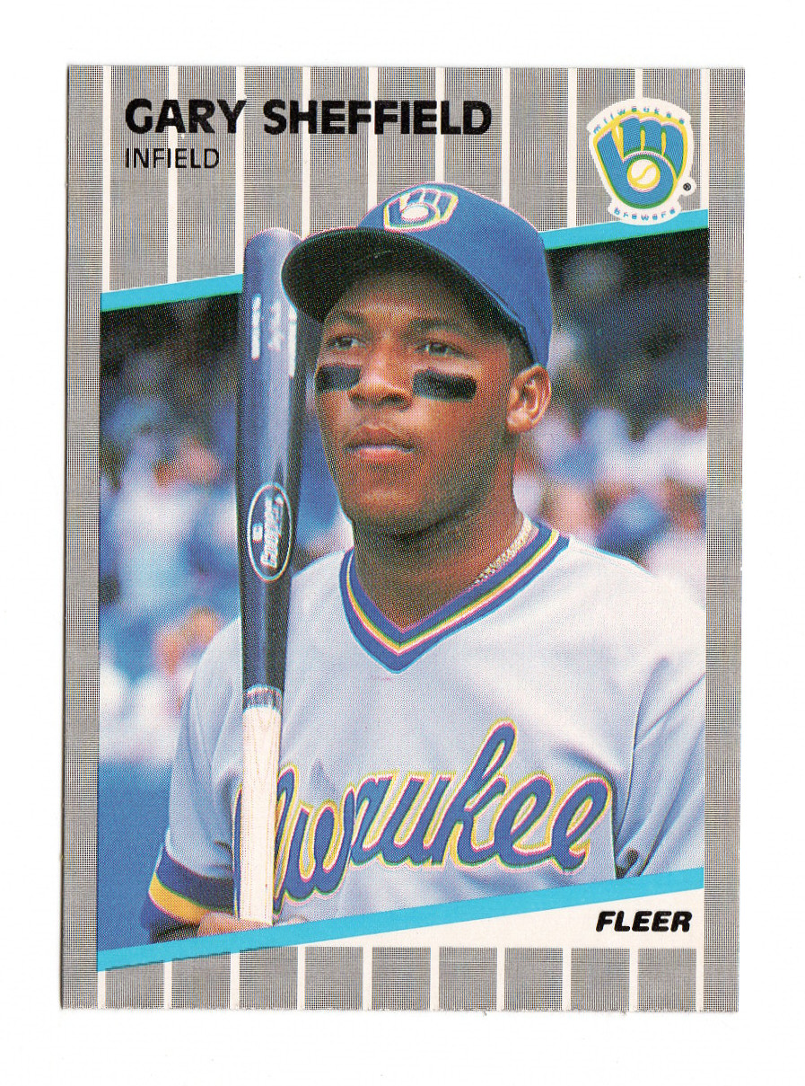 1989 Fleer #196 Gary Sheffield (RC) Milwaukee Brewers