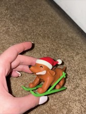 Bath Body Works Skiing Dog Puppy Santa Christmas Pocketbac Sanitizer Holder