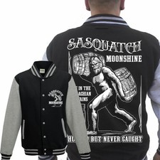 Moonshine Express M3 COLLEGE Jacket GREY Whiskey Rockabilly Redneck Vintage Reb…