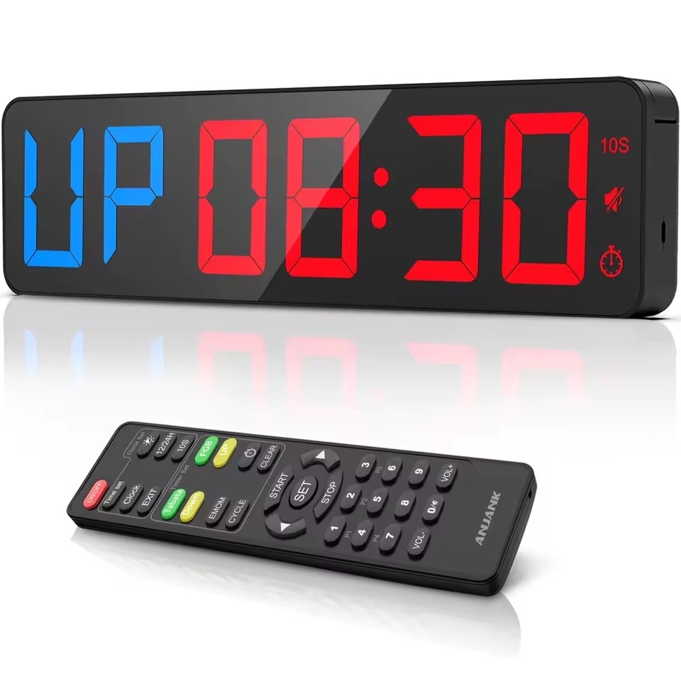 Gym Timer Wall Clock 15 inch Large LED Interval Workout Coun