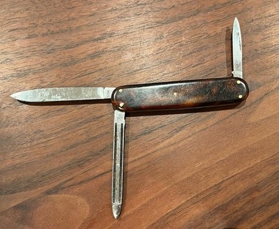 VINTAGE ASKET GERMAN MADE 3 Blade P. Hölzer Rare Pocket Knife Solingen Germany