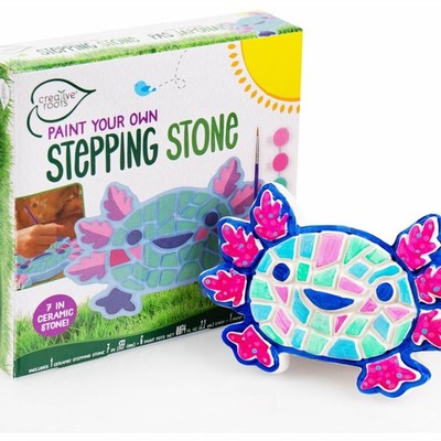 Creative Roots Axolotl Stepping Stone Kit, 7-Inch Paintable 7 inches, Multi 