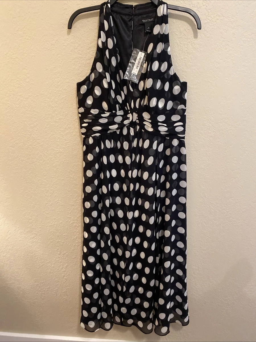 brown polka dot dress white house black market Polka Dot Perspective Mini Dress