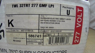 Lithonia TWL 32TRT 277 GMF LPI Micro Wall Pak 120V Reactor Norm-New In Box