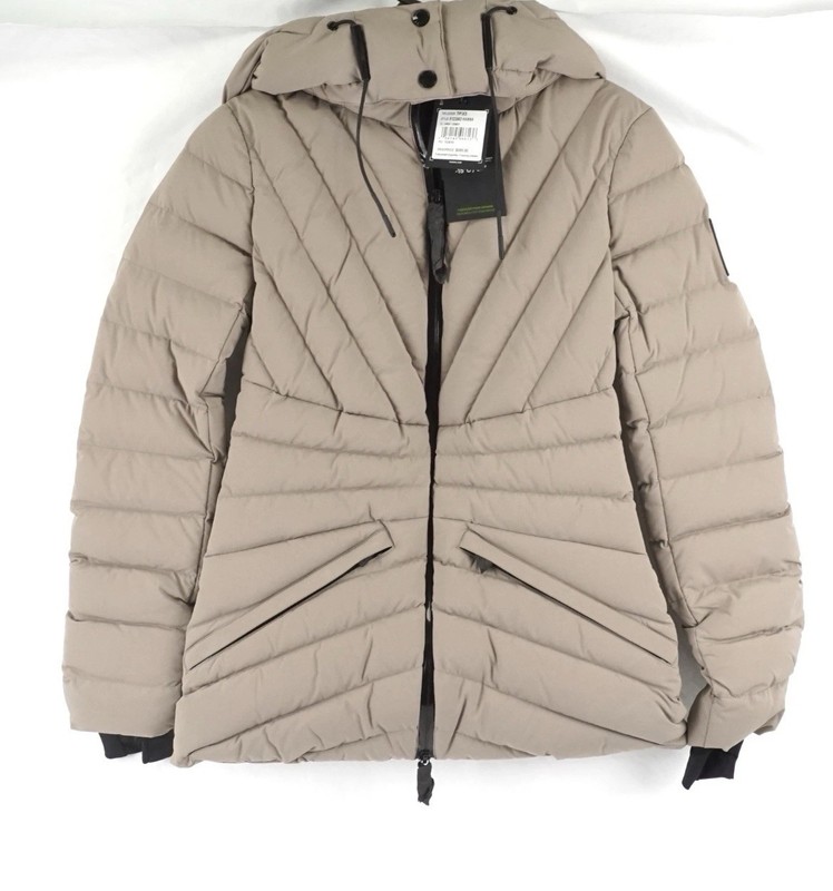 Rudsak Hanna Lightweight Fitted Quilted Down Hooded Jacket In Cement - Size XS