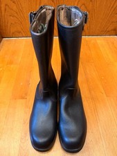 KNOBELBECHER VINTAGE GERMAN JACKBOOTS BLACK LEATHER EUR 40 US 7.5 UK 8.5