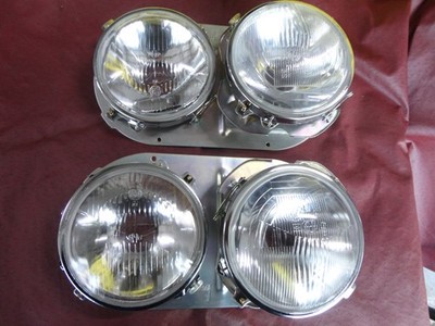 1969 80 Renault 12 Head light Lamp Light Trim Pair Double Sealed beam type Phare