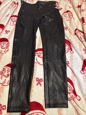 NWT Spanx Faux Leather Black Leggings Women  s XL Shiny
