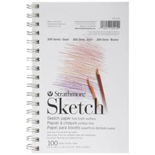 Strathmore 200 Series Sketch Pad, 5.5X8.5 Inch, 100 Sheets, Sid Kitchen