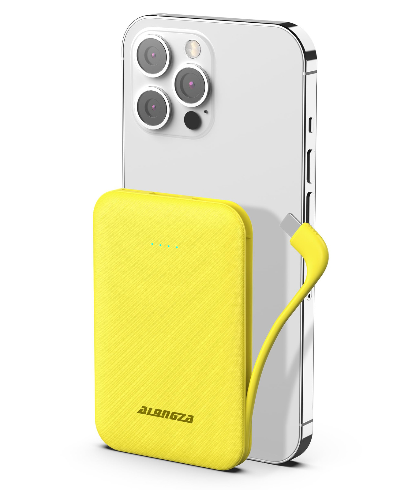 Portable Phone Charger Built in Cable, Cluth Charger Small External Backup Ba...