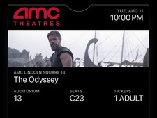 The Odyssey IMAX 70mm AMC Lincoln Square NYC Center Seats