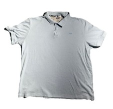 DKNY Men's Size XL Polo Shirt Light Blue Short Sleeve Knit Casual Collared