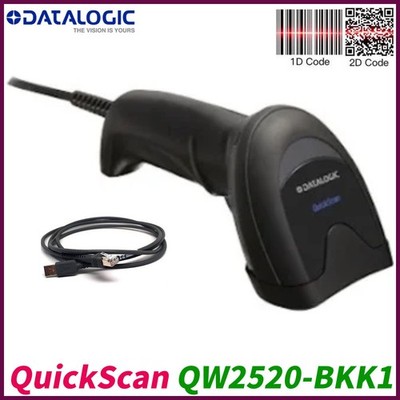Datalogic QW2520-BKK1 QuickScan 1D/ 2D USB Handheld Barcode Scanner With Cable