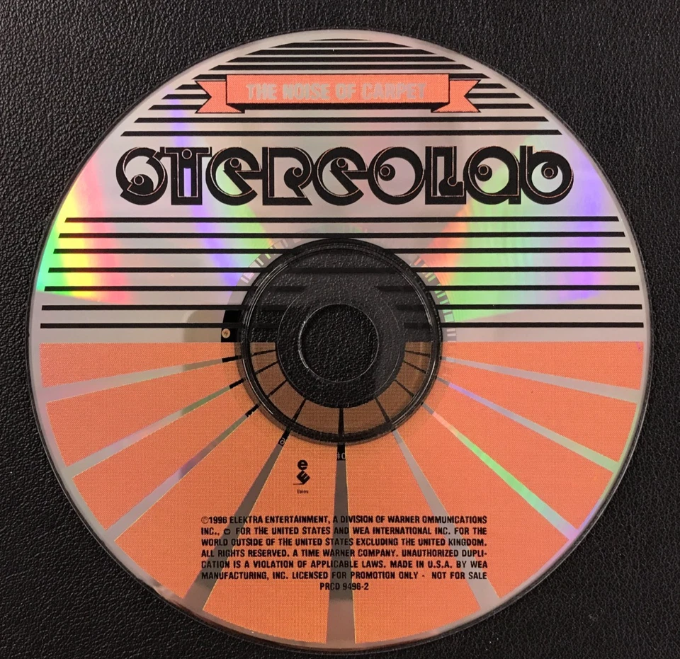 1996 Stereolab: The Noise Of Carpet NM Single PROMO CD Disc w/F+B Inserts WOW! - Image 2 of 4