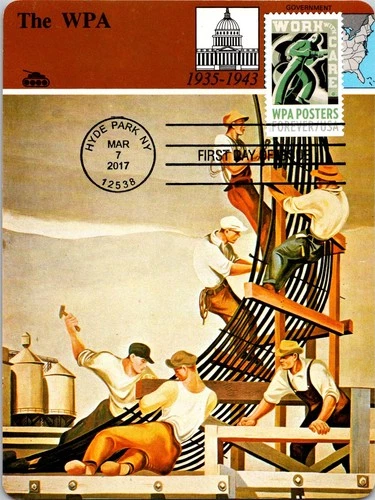 Dr Jim Stamps Maximum Card Wpa Posters Work With Care Forever Fdc