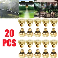 20X Brass Misting Nozzles for Garden Sprinkler Mister Outdoor Cooling System