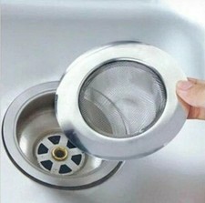 STAINLESS STEEL SINK BATH PLUG HOLE STRAINER DRAINER BASIN HAIR TRAP COVER