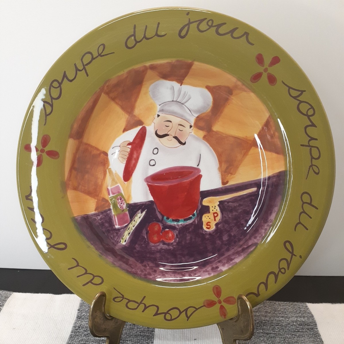 Certified Jennifer Brinley ハンドペイント　プレート Certified International Jennifer Brinley Chef 9
