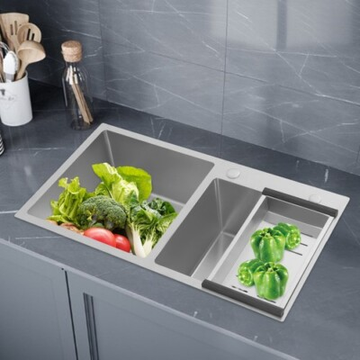 #ad #ad 30quot; Double Bowl Drop In Kitchen Sink Top Mount Stainless Steel Kitchen Bar $91.27
