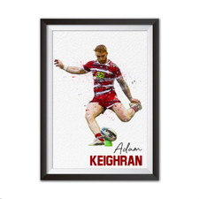 Adam Keighran Wigan Warriors A4 Watercolour Style Art Print NO FRAME