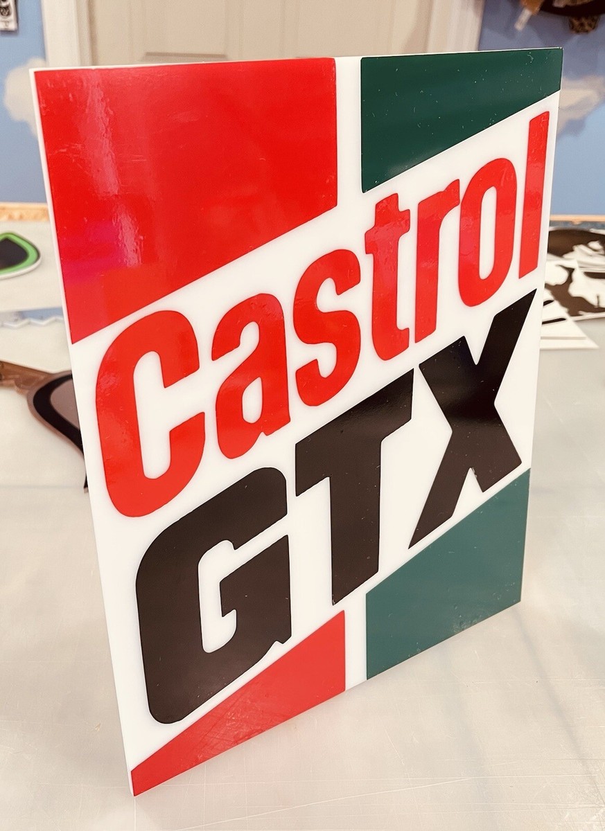 Handmade Vintage Style (1968-85) Castrol GTX Sign 10”x8”x5mm Gloss