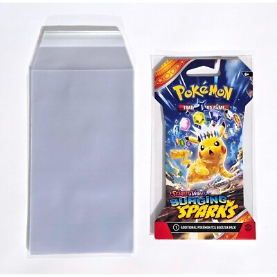 Pokemon Sleeved Blister Booster Pack Protective Sleeves x50 Self Sealing Clear | eBay Pokemon Sleeved Blister Booster Pack Protective Sleeves x50 Self Sealing Clear | eBay