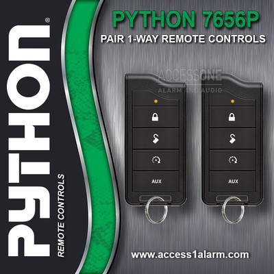 Pair of New Python 7656P 1-Way Replacement Remote Controls - Remotes ONLY