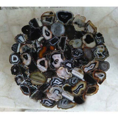 Agate Gemstone Live Edge Coffee Counter Desk Table, Kitchen Slab Table Top decor