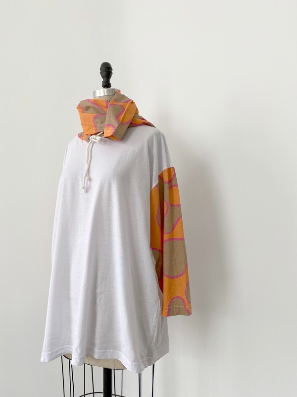 ⭕ 00s Vintage Experts disagree long hood shirt : avant garde jacket rave pants