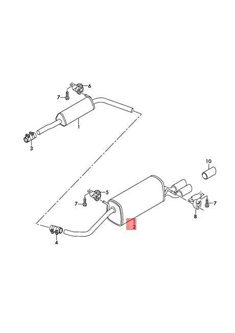 NEW VW POLO DERBY VENTO-IND VENTO CLASSIC-IND 6C1 REAR SILENCER 