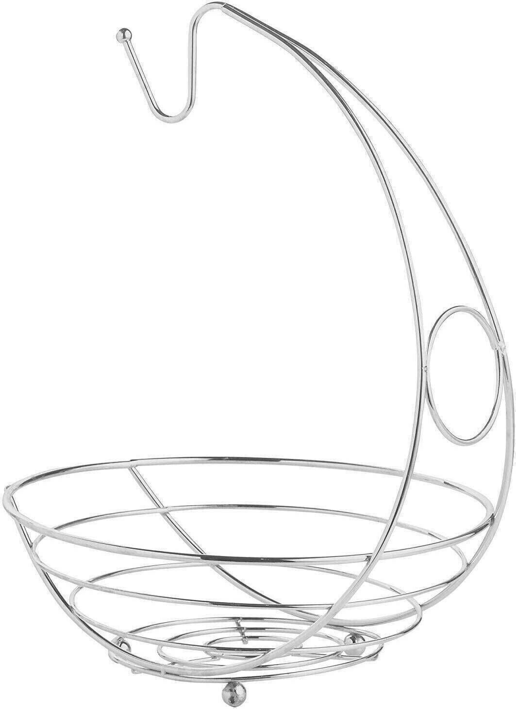 Fruit Tree Bowl Basket Stand Large Fruit Bowl Holder with Banana Hanger