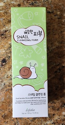 Esfolio Snail Cleansing Foam, Anti-aging Skincare Facial Wash. Snail Beauty 