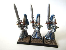 A3 WARHAMMER  FB /OLD WORLD HIGH ELF REALM -SWORD MASTERS OF HOETH PAINTED METAL