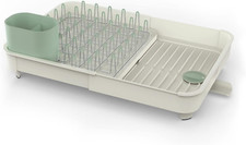 Joseph Extend Expandable Dish Drying Rack with Removable Stone/Sage