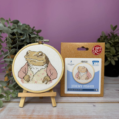 Peter Rabbit Kreuzstich-Set ''Jeremy Fisher'' Bastelset Firma 10 cm fertig