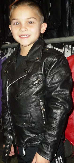 Boys leather moto best sale jacket