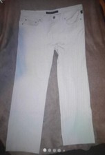 Versace Jeans Couture Light/pale Grey Straight Leg Trousers Smart Casual Capsule