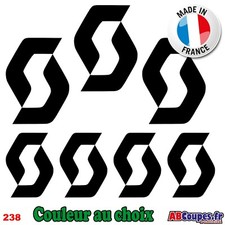 7 Stickers logo Scott - Autocollants Adhésifs Cadre Vélo Bike VTT Montain - 238