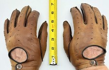 Vintage GEM Leather Women  s Driving Gloves Large WPL 9633