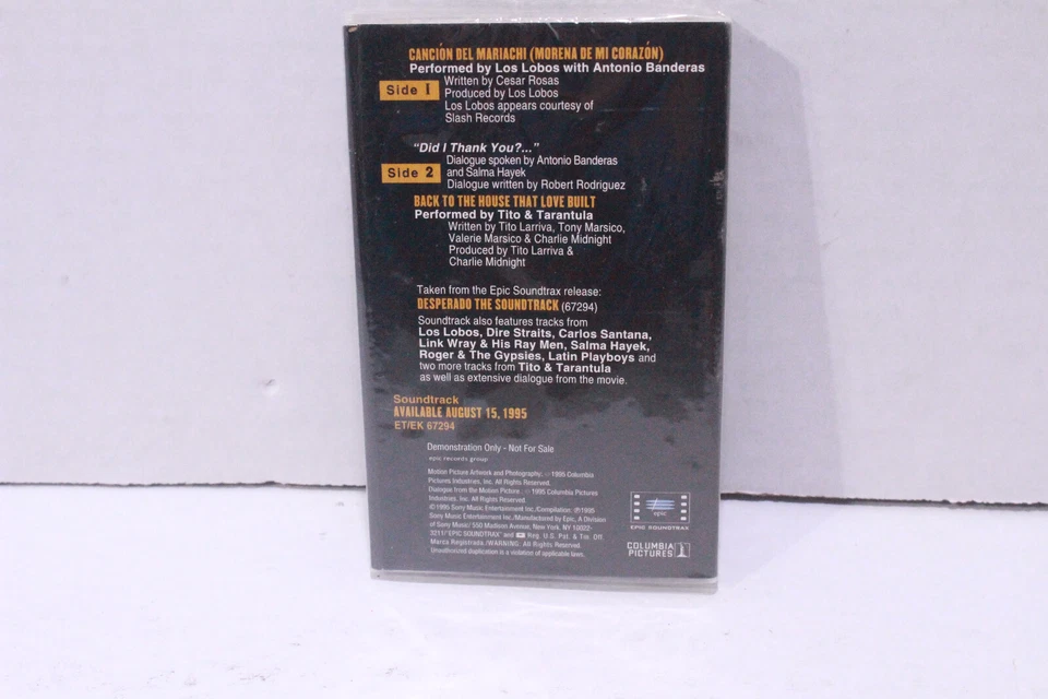 Desperado The Sampler Cassette Tape Columbia Pictures 1995 EAT7235 NEW Sealed - Image 3 of 4