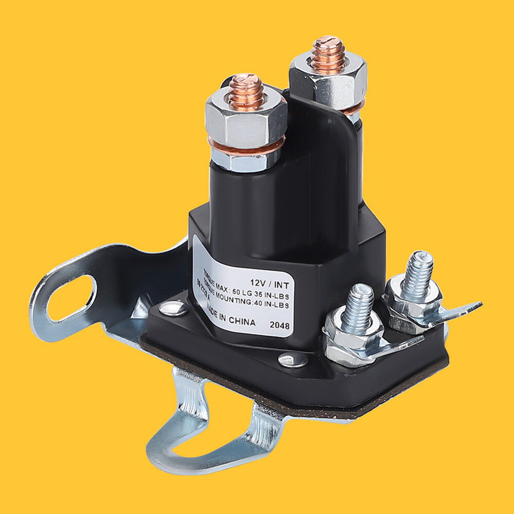Solenoide Di Avviamento 4 Poli Per Craftsman 145673 146154, 12V, Nero