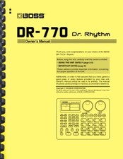 Boss Dr. Rhythm DR-770 Owner's Manual AND Service Notes