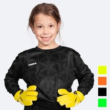 FORZA Kids' Goalkeeper Long Sleeve Shirt | Youth Football Shirt ( Ages 5-14)