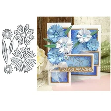 3D Flowers Metal Die Cuts, Cornflower Flowers Metal Cutting Dies, Scrapbookin...