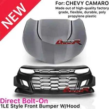 For 16-23 Chevrolet Camaro 1LE Style Front Bumper Cover ZL1 Style Hood